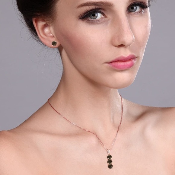 18k Chocolate Brown Diamonds Quartz Set - Picture 3 of 6